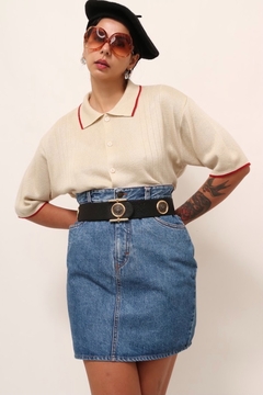 saia classica jeans reta vintage - comprar online