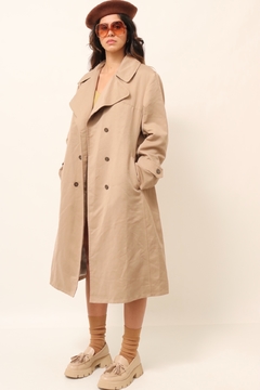 Trench Coat bege forrado vintage na internet