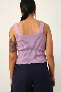 Top tricot roxo alça suspiro lilas - loja online