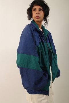 Jaqueta nylon bicolor forrada Holllywood Park - loja online