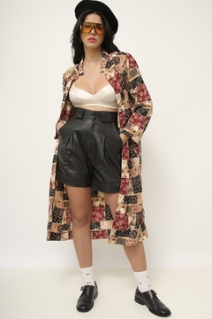 Kimono estampado ombreira vintage - comprar online