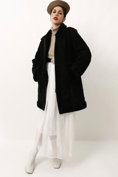casaco camurça preto forro pelucia - comprar online