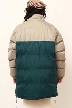 casaco over acolchoado vintage bicolor - comprar online