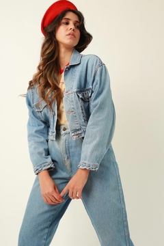 Jaqueta jeans forum cropped vintage na internet