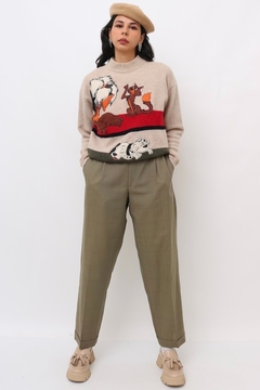 pulover vintage bichos bordados - loja online