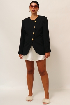 Blazer preto crepe made in USA na internet