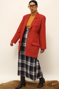 Blazer vermelho alongado vintage - comprar online