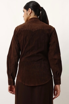 camisa marrom manga longa - comprar online