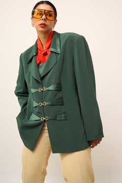 Blazer forrado verde bandeira dourado (pala removivel) - comprar online