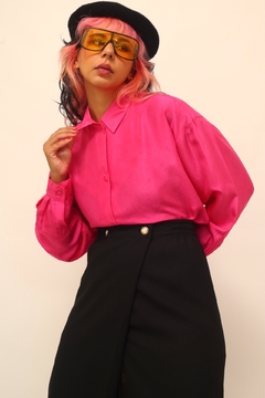 Camisa rosa PYONGAN 100% seda - comprar online