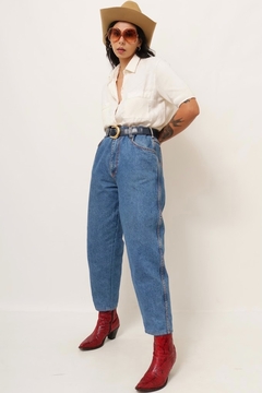 Calça jeans grosso classica azul 90´s vintage - loja online
