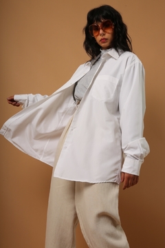 camisa ampla branca manga bufante - comprar online