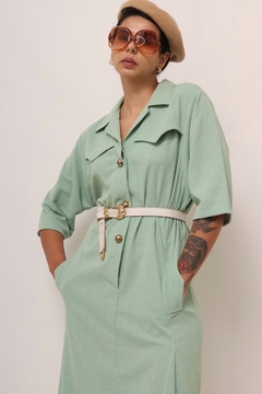 vestido verde california vintage - comprar online