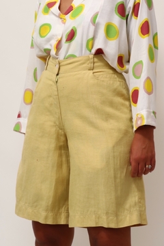 Bermuda amarela rami cintura alta - comprar online