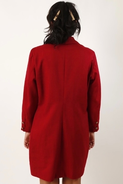 vestido blazer vermelho longo vintage - loja online