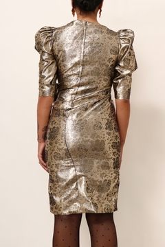 vestido ouro laço anos 80´s - comprar online