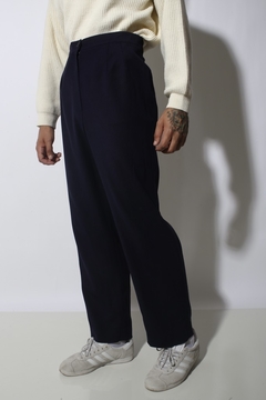 Calça alfaiataria cintura alta tecido encorpado vintage  - comprar online