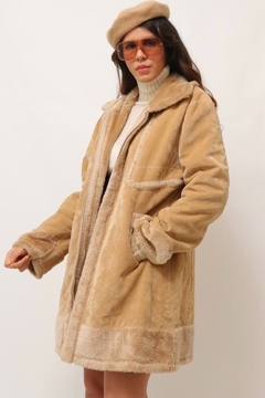 casaco camurça forrado pelucia vintage
