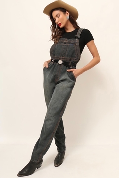 macacao jeans preto wangler vintage - loja online