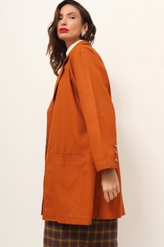 casaco forrado laranja vintage - comprar online