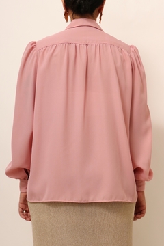Camisa rosa manga princesa vintage - Capichó Brechó