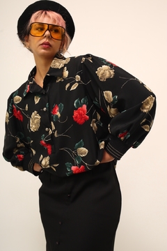 Camisa floral pala vintage