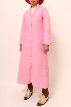 robe matelasse rosa acolchoado vintage - loja online