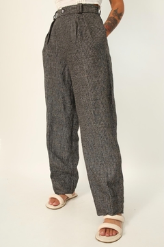 Calça listras grossa cintura alta vintage - loja online