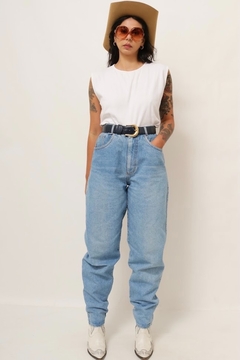 calça jeans cintura alta azul 90’s na internet