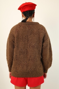 Imagem do Pulôver marrom tricot grosso amplo