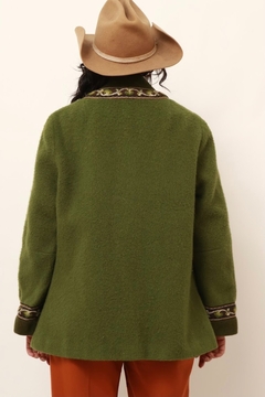 Casaco verde wool hotel de budapeste forrado - comprar online