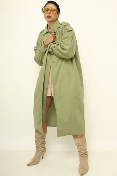 Trench coat verde vintage - comprar online