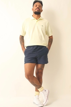 shorts lacoste azul forrado original - comprar online