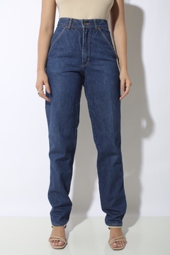 Calça jeans grosso azul cintura mega alta - comprar online