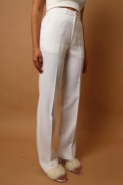 Imagem do conjunto branco alfaiataria calça + blazer