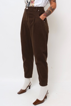 calça cintura alta bag marrom vintage - loja online