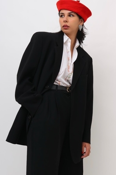 conjunto alfaiataria preto blazer + calça - comprar online
