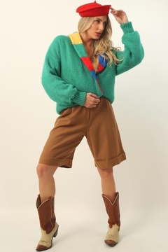 Imagem do cardigan pulover verde color lego