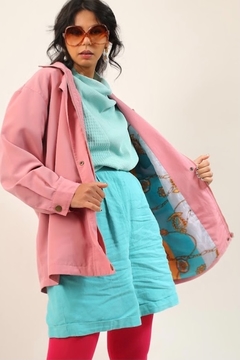 Jaqueta rosa forro nave acetinada vintage - comprar online