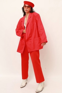 Blazer vermelho algodão amplo vintage na internet