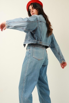 Jaqueta jeans forum cropped vintage - Capichó Brechó