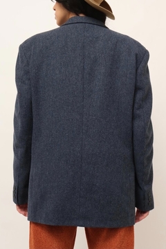 Blazer azul forrdao lã vintage - loja online