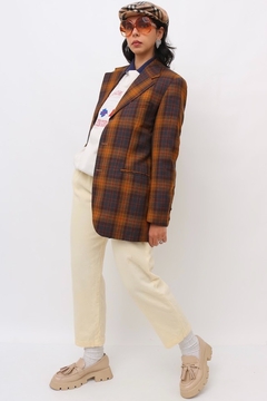 Blazer xadrez vintage forrado color - comprar online