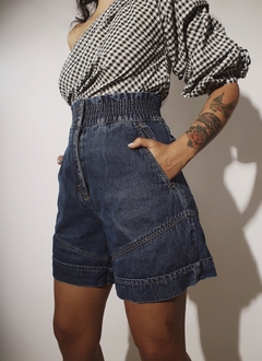 Bermuda jeans 90’s elástico cós vintage - comprar online