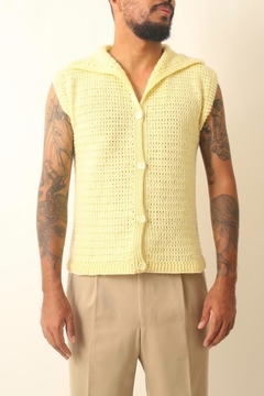 Pulôver tricot amarelo vintage - loja online
