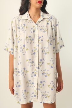 camisa floral vestido vintage - comprar online