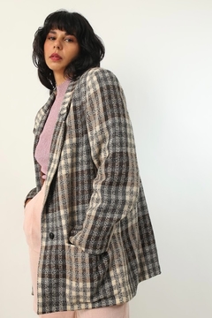 Blazer xadrez cinza off vintage - comprar online