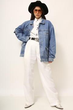 jaqueta jeans bolsos classica 90´s - loja online