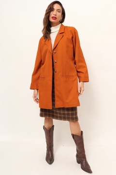 Imagem do casaco forrado laranja vintage