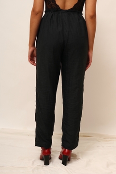 Calça preta nylon cintura alta - loja online